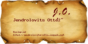Jendrolovits Ottó névjegykártya